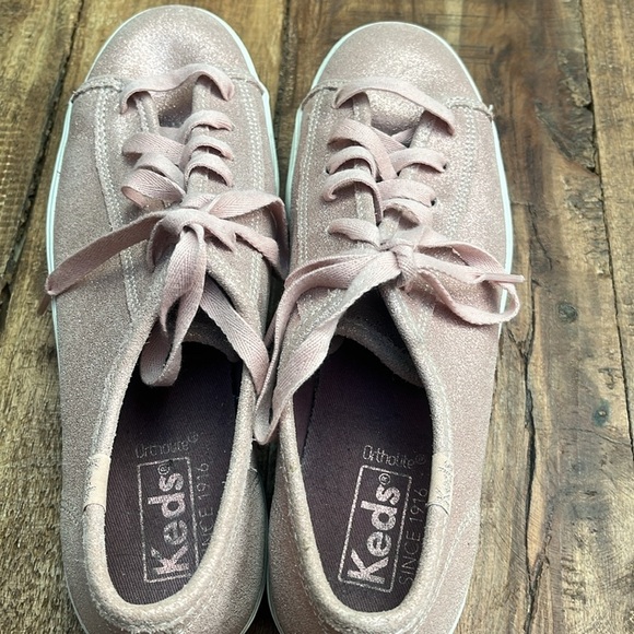 Keds pink metallic shiny women’s size 8 valentines - Picture 4 of 10